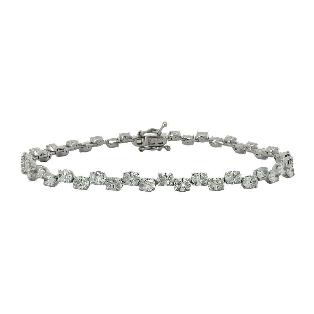 Staggered Oval Diamond Bracelet