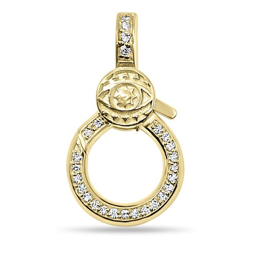 Evil Eye Diamond Charm Clasp