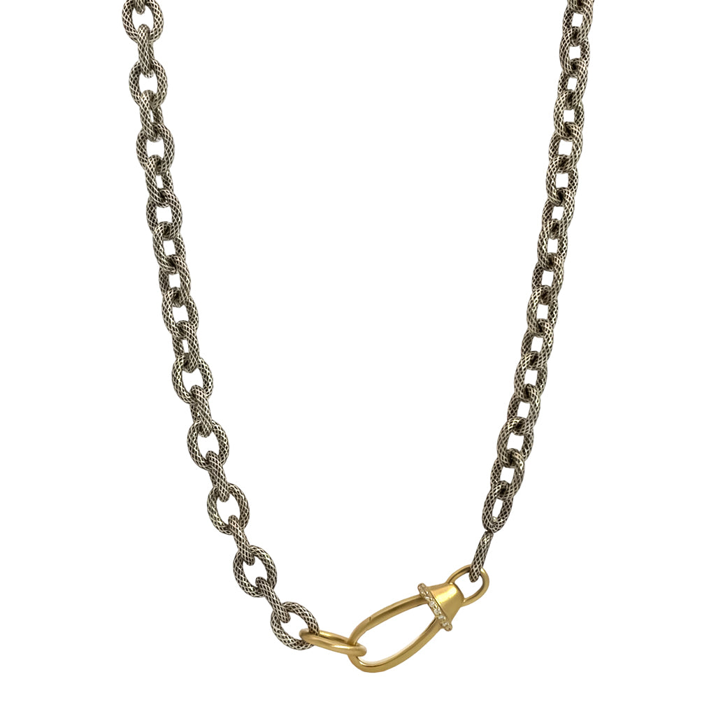 Stainless Steel,Gold and Diamond Chain