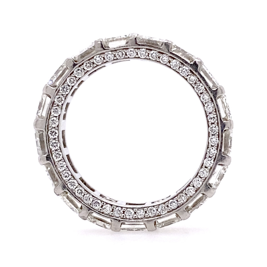 Diamond Emerald Eternity Band