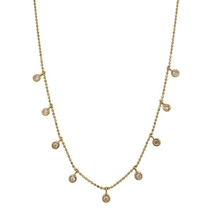 Bezel Set Diamond Necklace