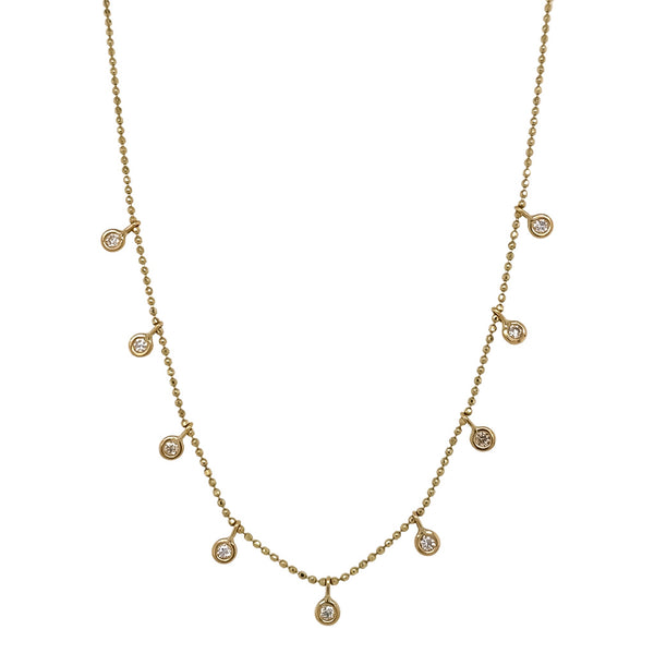 Bezel Set Diamond Necklace