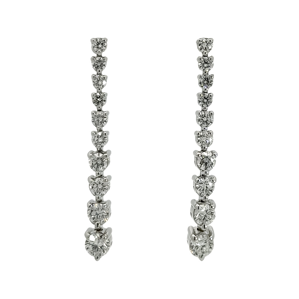 Graduated Diamond Line Earrings