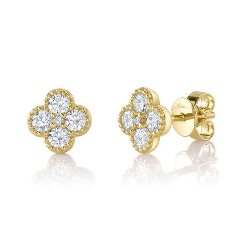 Diamond Clover Earring