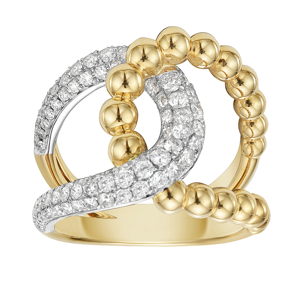 Interlocking Loop Diamond Ring