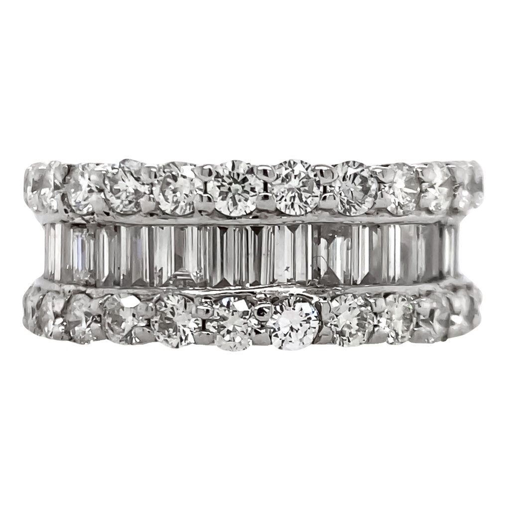 Three Row Diamond Band
