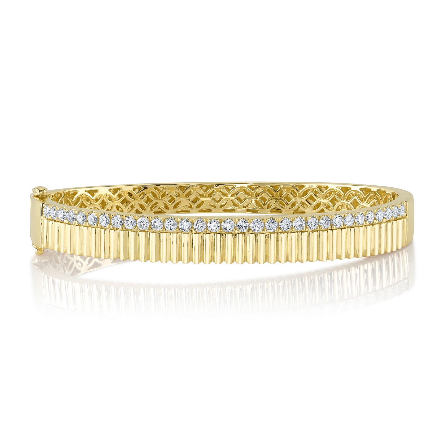Ridged Bangle Bracelet