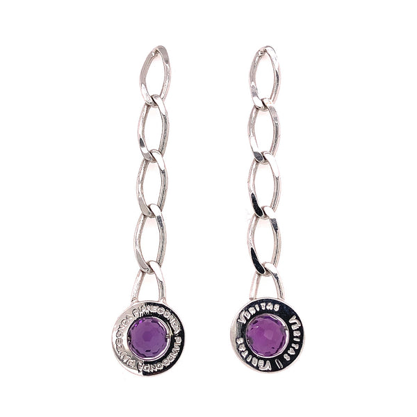 Pianegonda Amethyst Chain Earrings