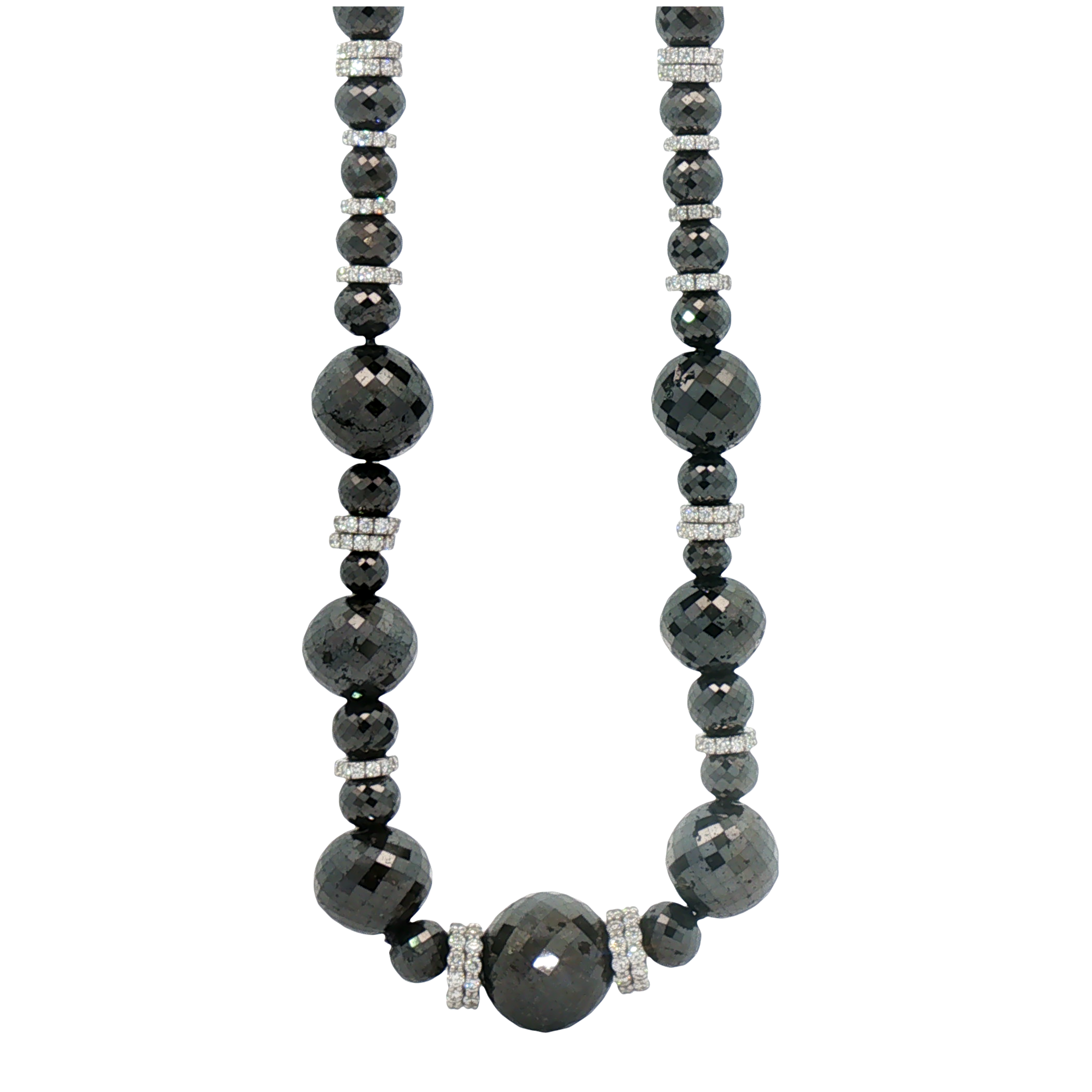 Black Diamond Bead Necklace