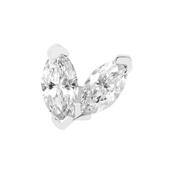 Double Marquise Diamond Stud Earring