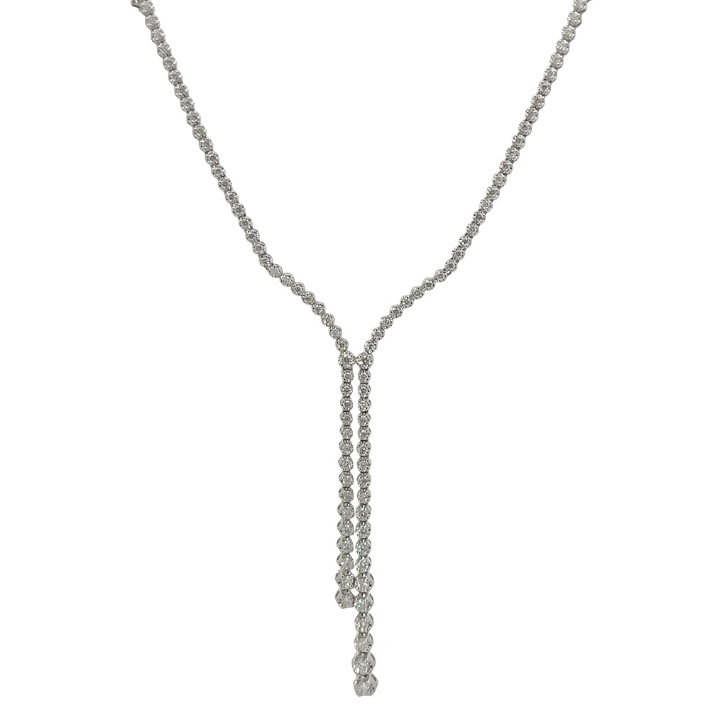 Double Lariat Diamond Necklace