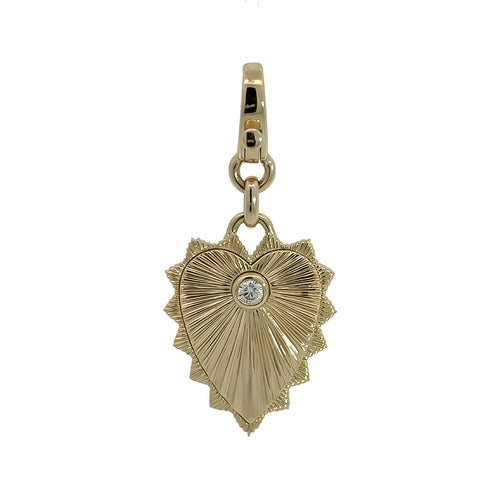 Fluted Heart Charm