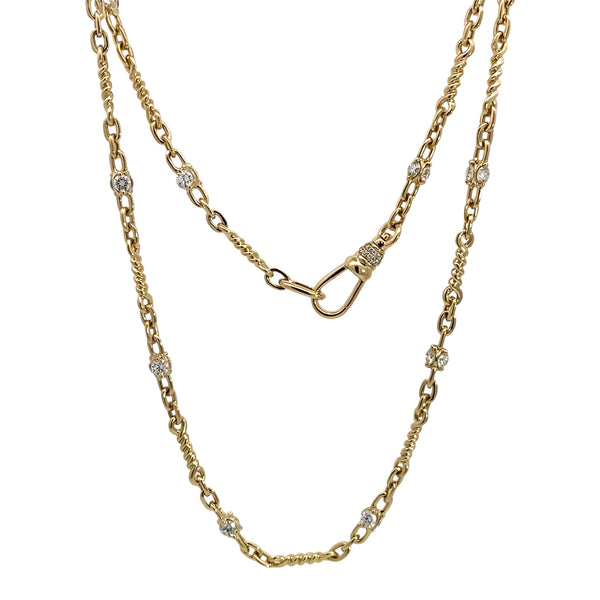 Lab Grown Diamond Station Necklace