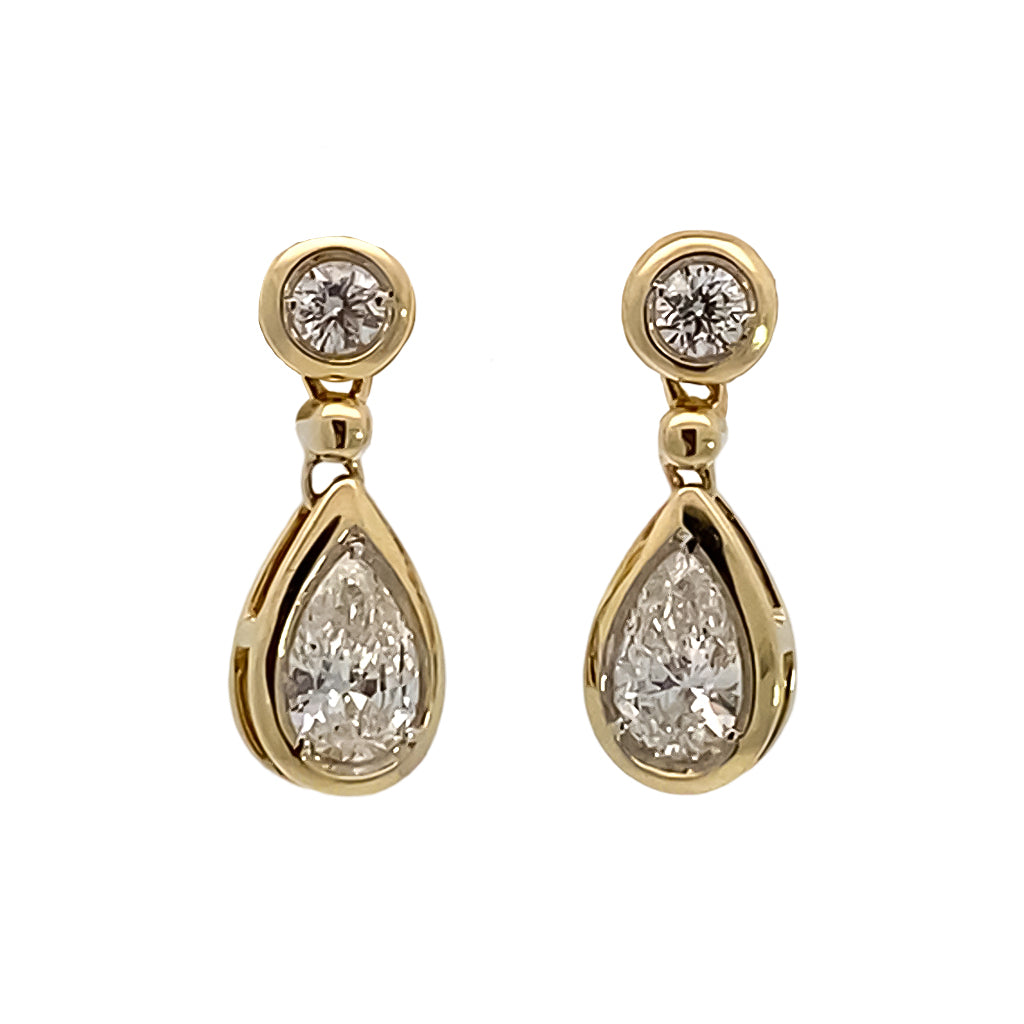 Double Drop Diamond Earrings