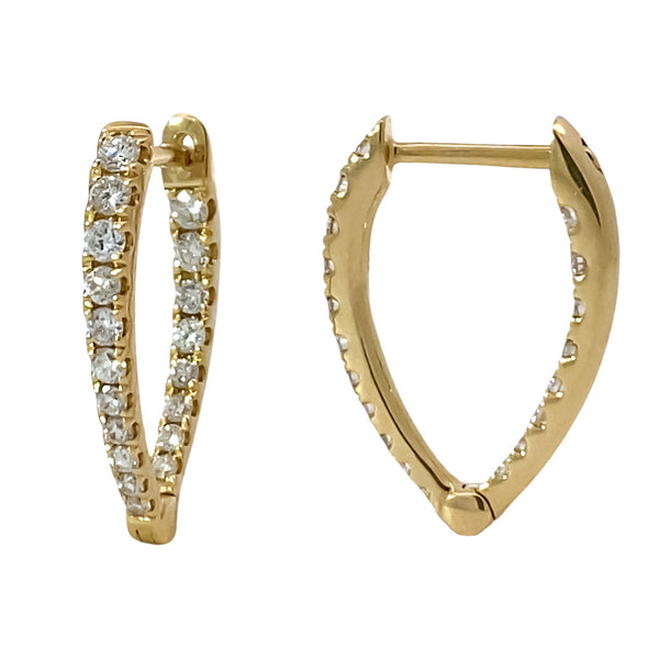 Marquise Shaped Diamond Earrings