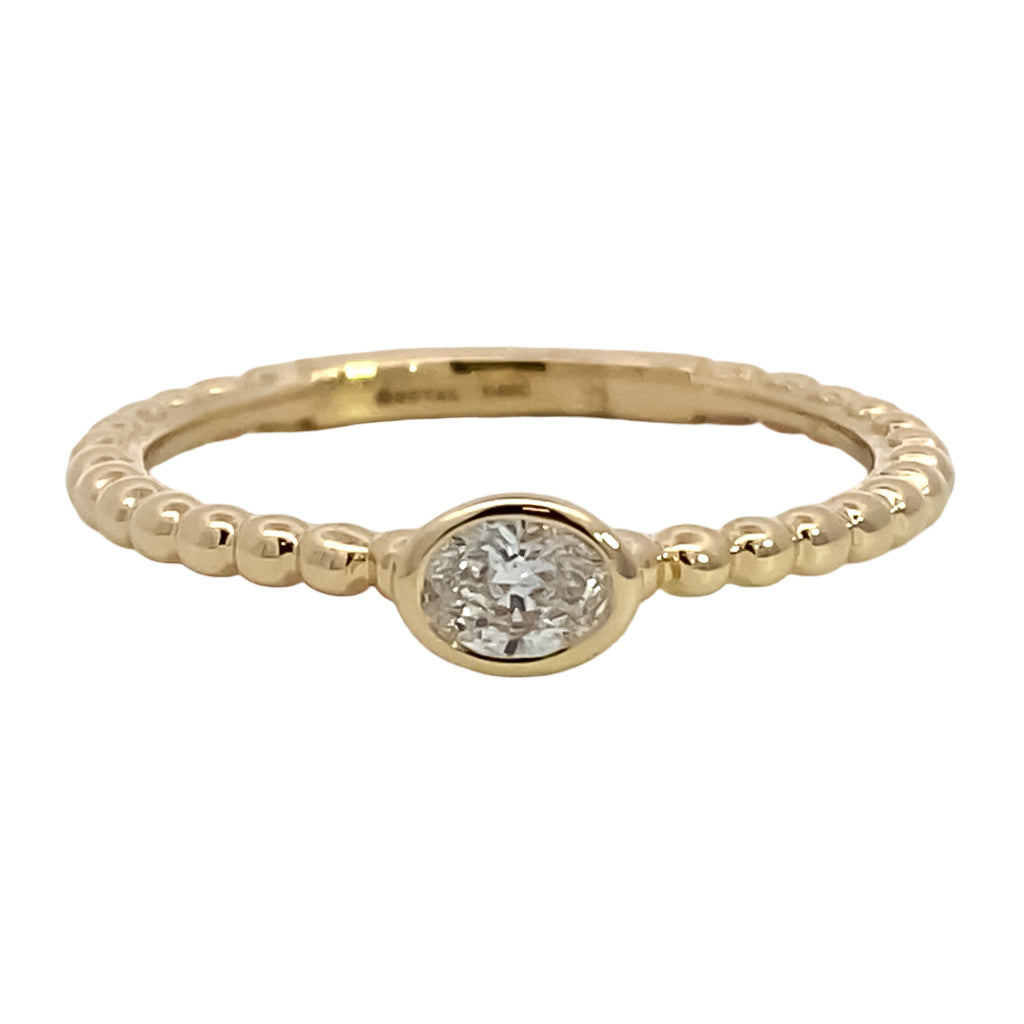 Oval Diamond Stacking Band