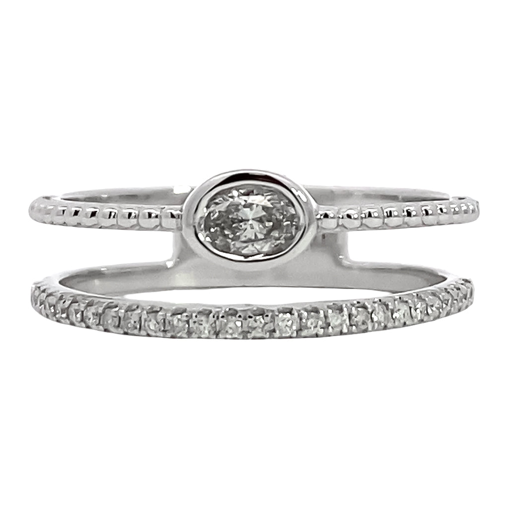 Diamond Double Band Ring