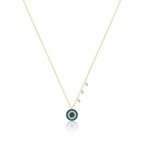 Blue and White Diamond Necklace