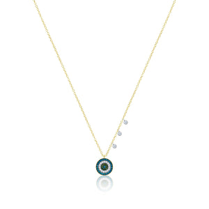 Blue and White Diamond Necklace