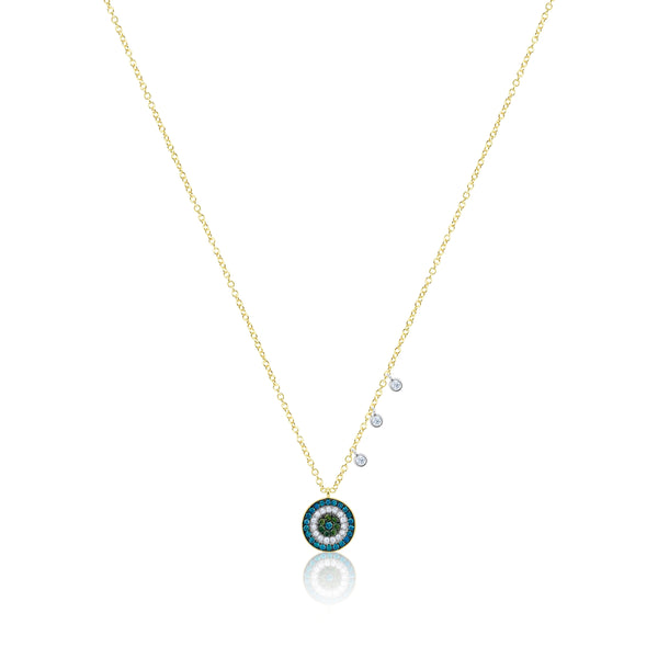 Blue and White Diamond Necklace
