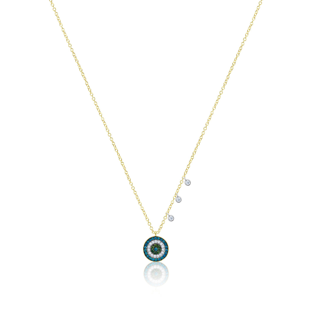 Blue and White Diamond Necklace