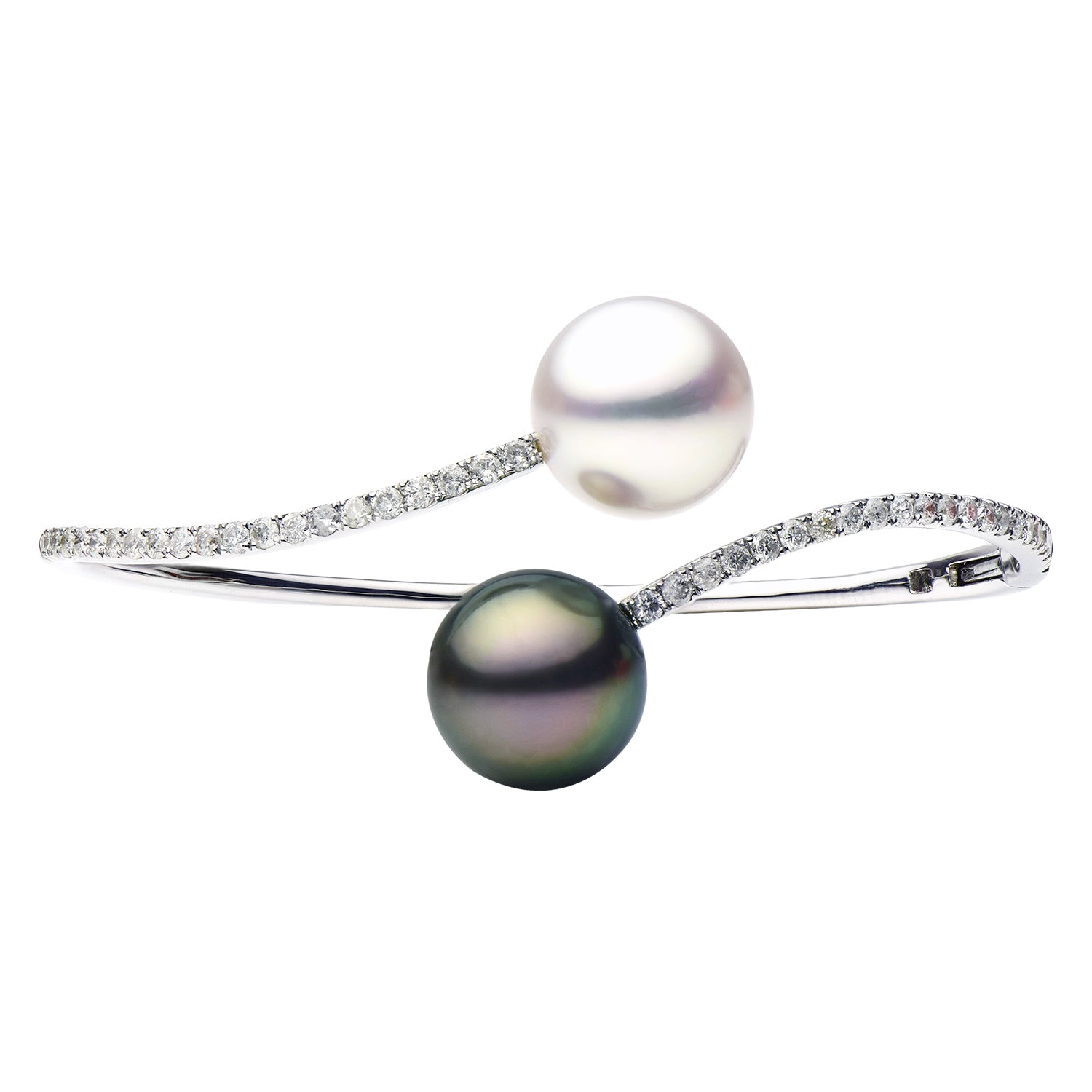 Bypass Bangle Pearl Bracelet
