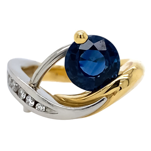 Assymetrical Sapphire Ring