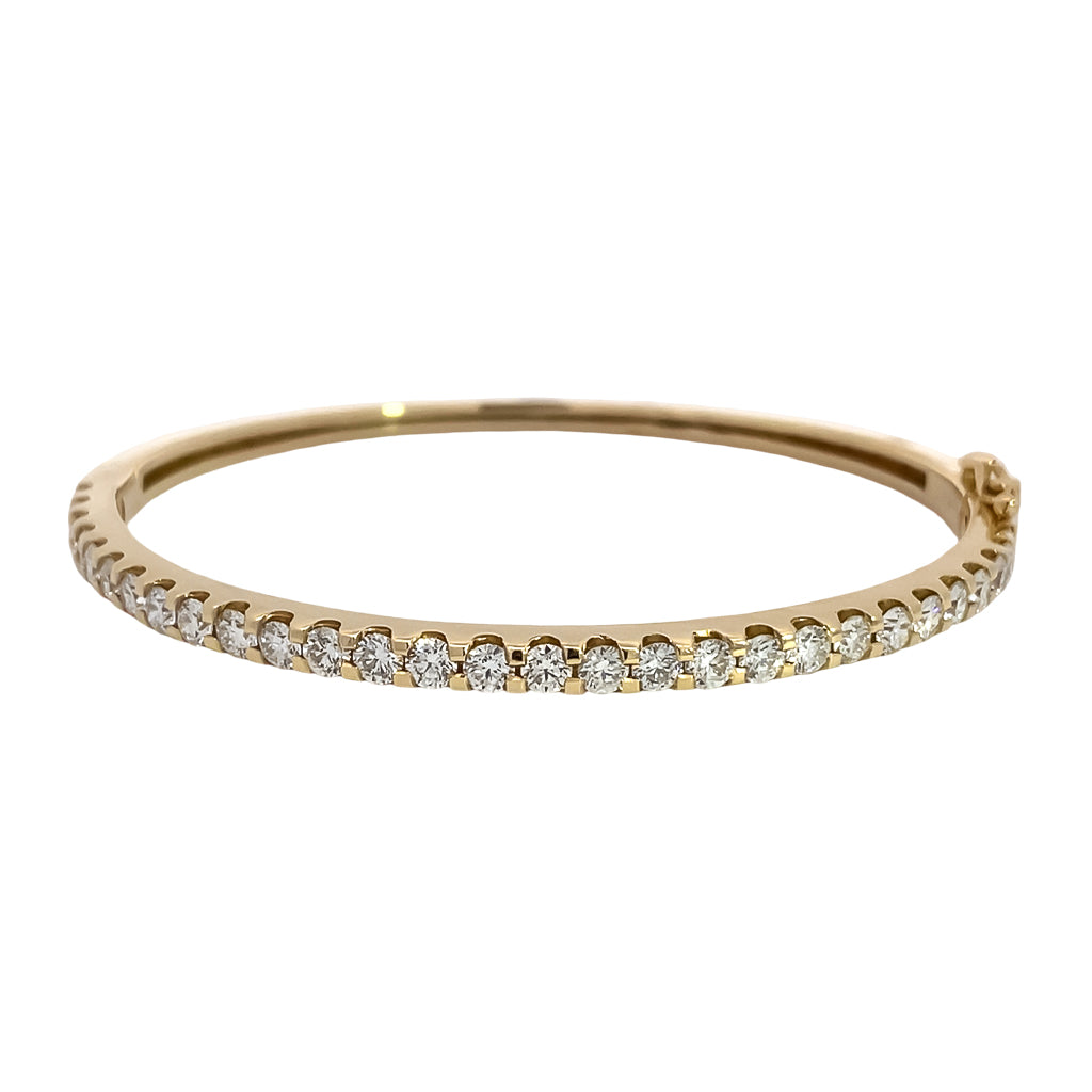 Diamond Line Hinged Bracelet