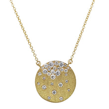 Scattered Diamond Disc Pendant