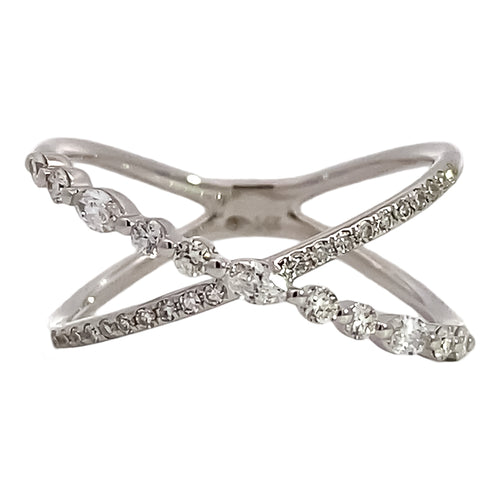 Mixed Shape 'X' Crossover Ring