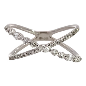 Mixed Shape 'X' Crossover Ring