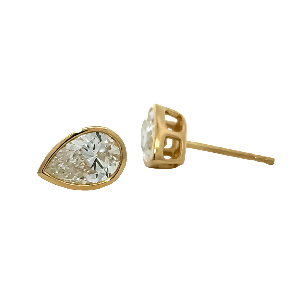 Lab Grown Diamond Pear Stud Earrings