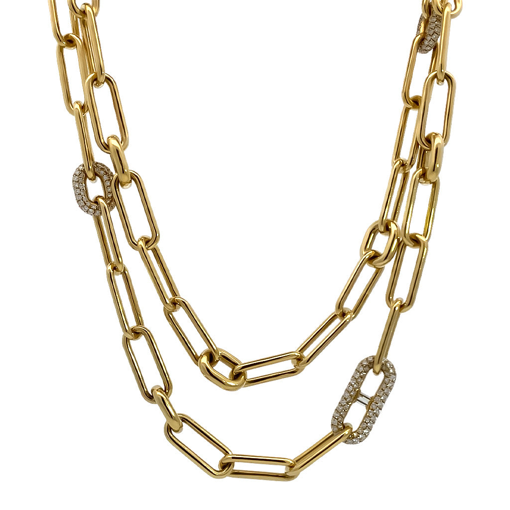 Diamond Trombone Necklace