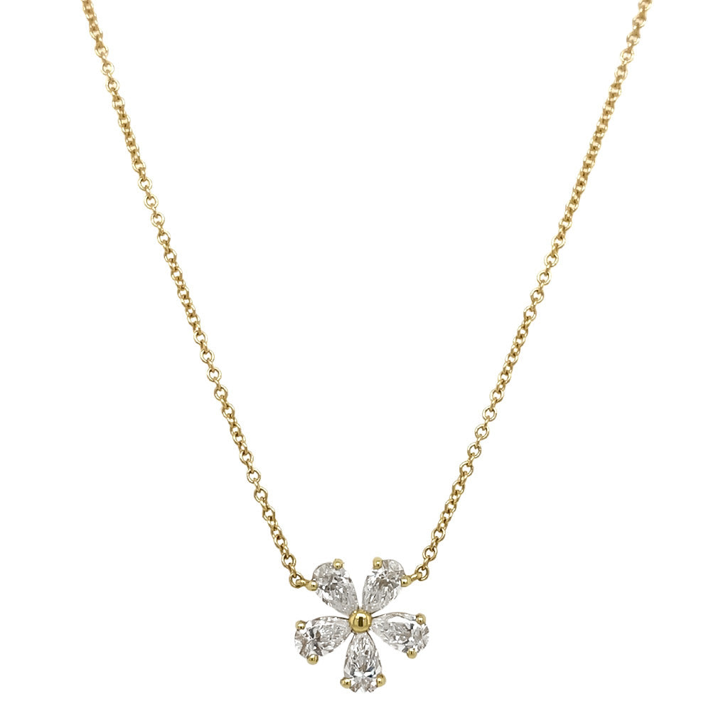Diamond Flower Pendant