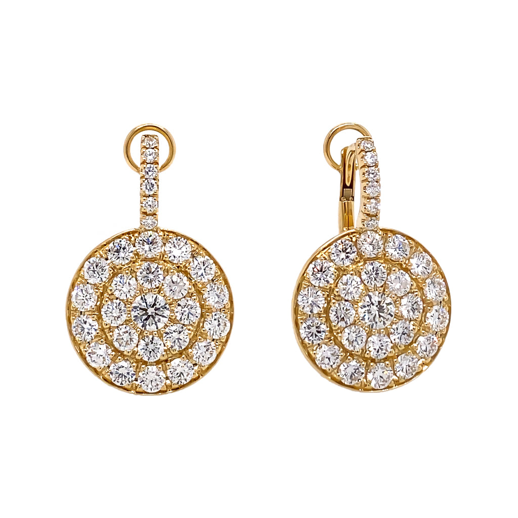 Pave Diamond Disc Earring
