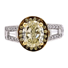 Oval Yellow Diamond Ring