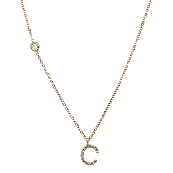 Accented Initial Necklace