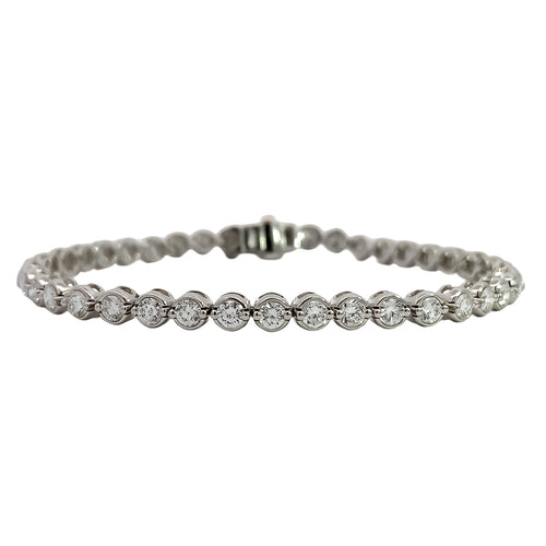 Bezel Set Diamond Tennis Bracelet