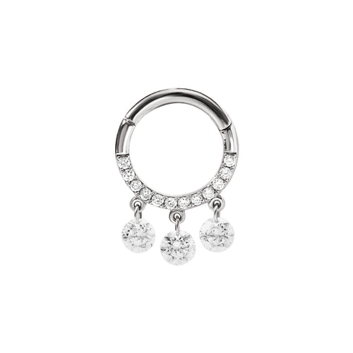 Diamond Dangle Huggie Earring