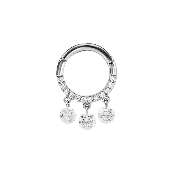 Diamond Dangle Huggie Earring