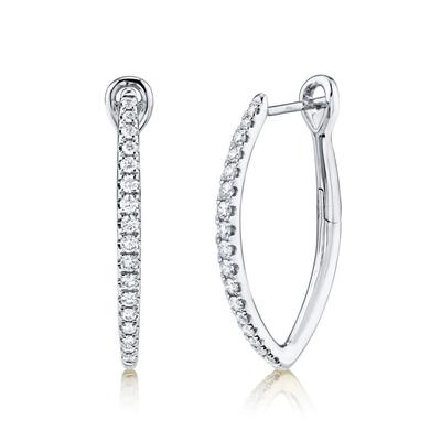 Marquise Shaped Diamond Hoop
