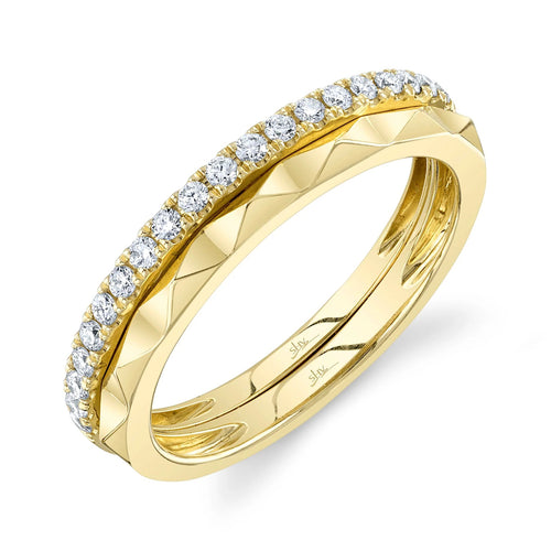 Studded Two Double Band Ring