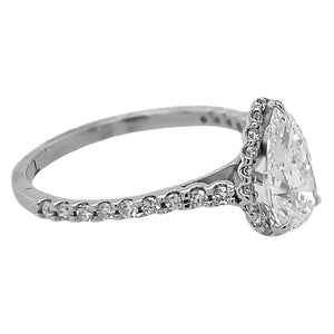 Lab Grown Diamond Pear Shaped Engagement Ring