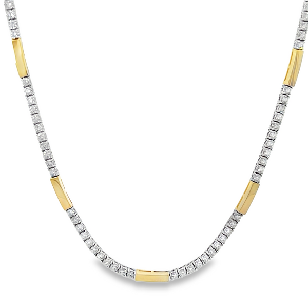 Accented Diamond Tennis Necklace