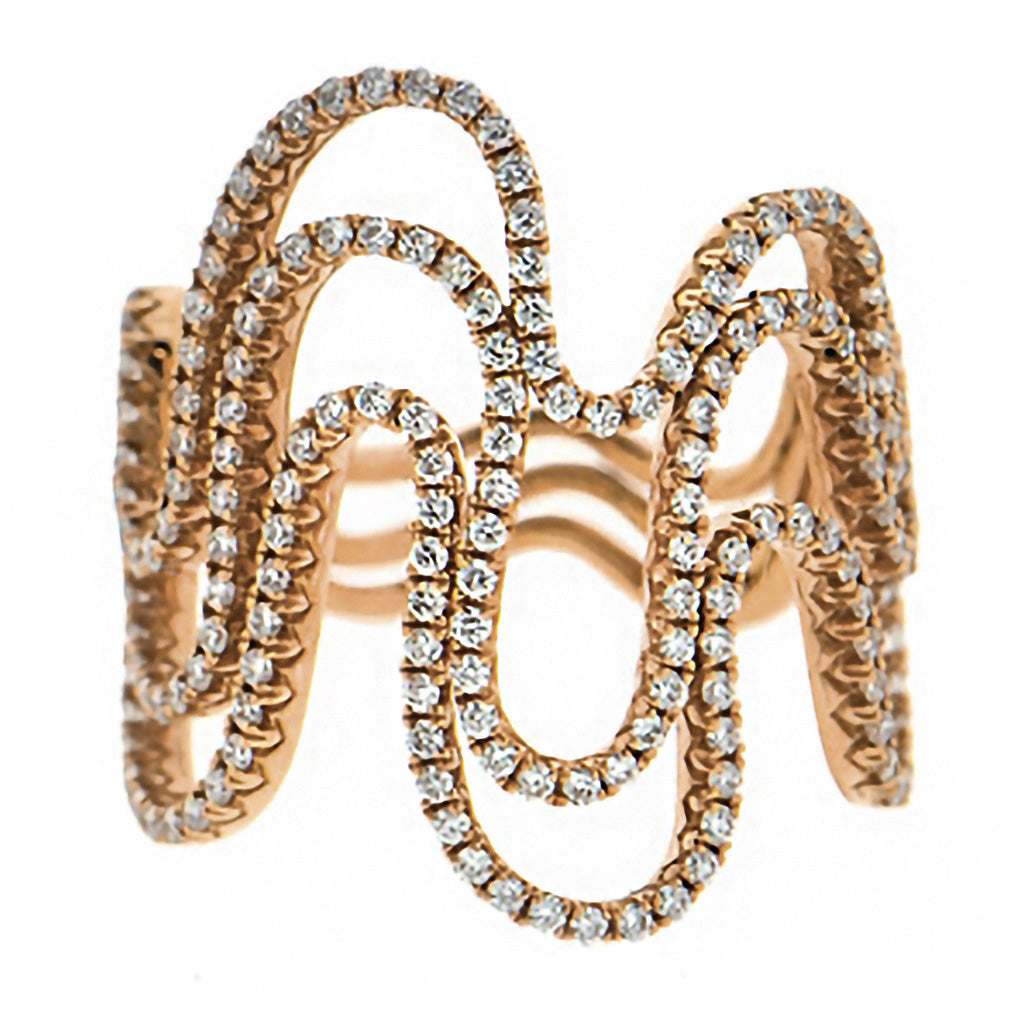 Diamond Wave Ring