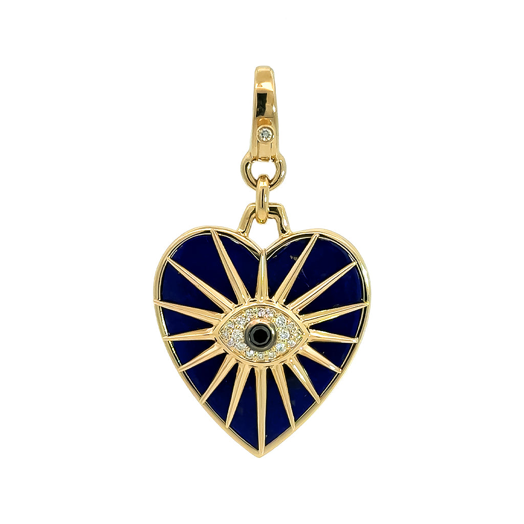 Lapis Heart Charm