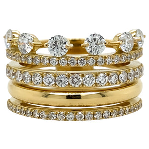 Four Row Diamond Ring