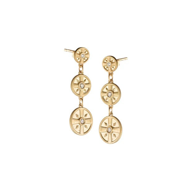 'Eye of the Sun' Diamond Earring