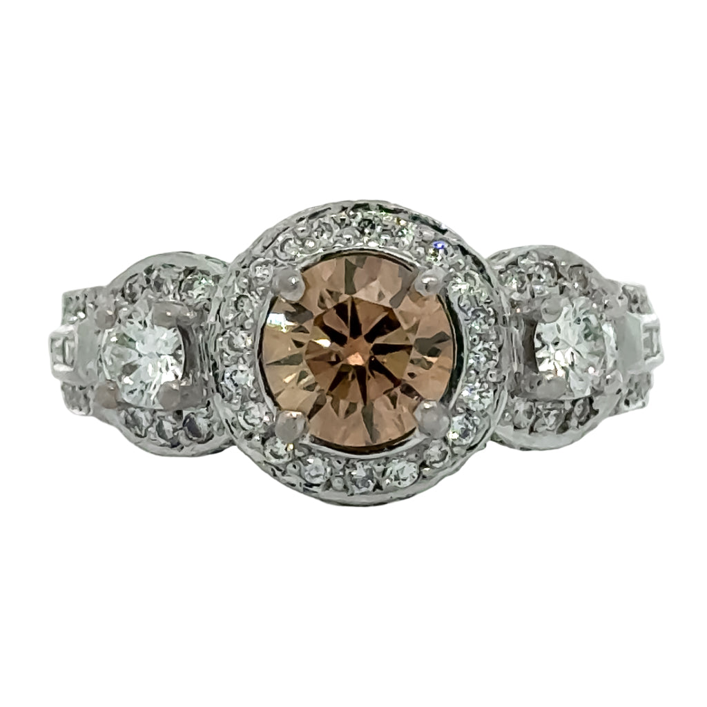 Coffee Color Diamond Ring