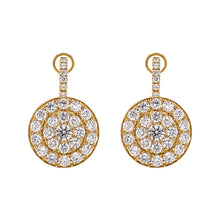 Pave Diamond Disc Earring